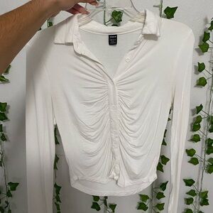 White Button Up Top